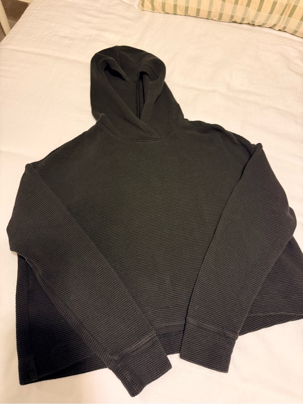 Athleta / Set: Black Waffle Weave Joggers and Sweatshirt
